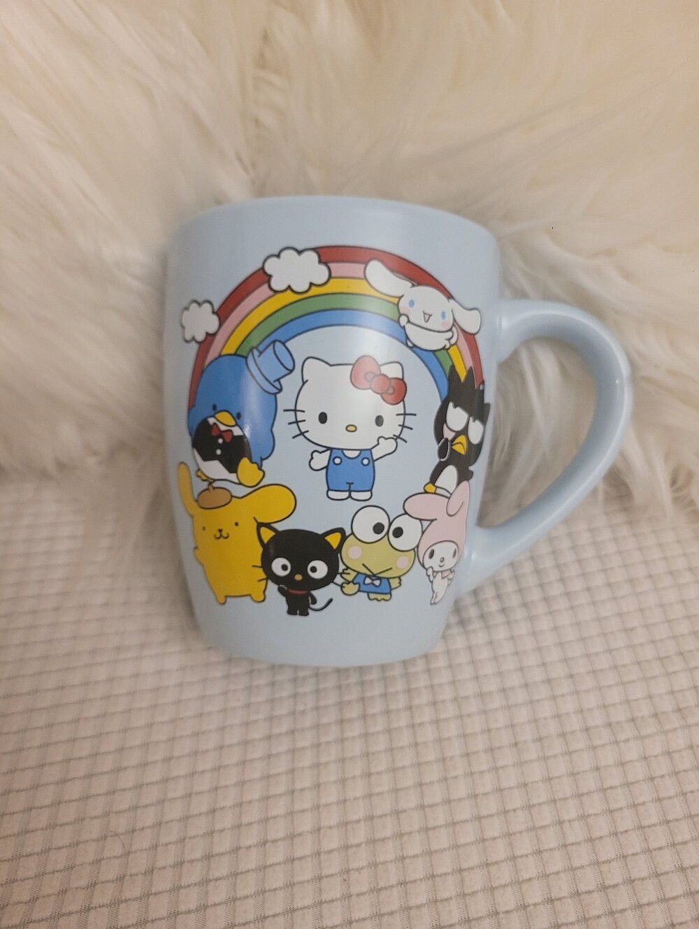 Hello Kitty Sanrio Characters, Blue Ceramic Big  Mug 20 Oz